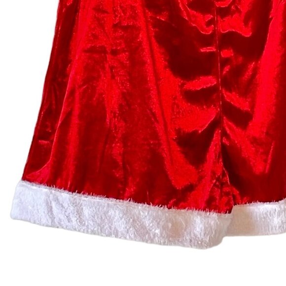 NEW Red Velvet Santa Boxers with Matching Santa Hat White Faux Fur Trim Size XL - Picture 6 of 10
